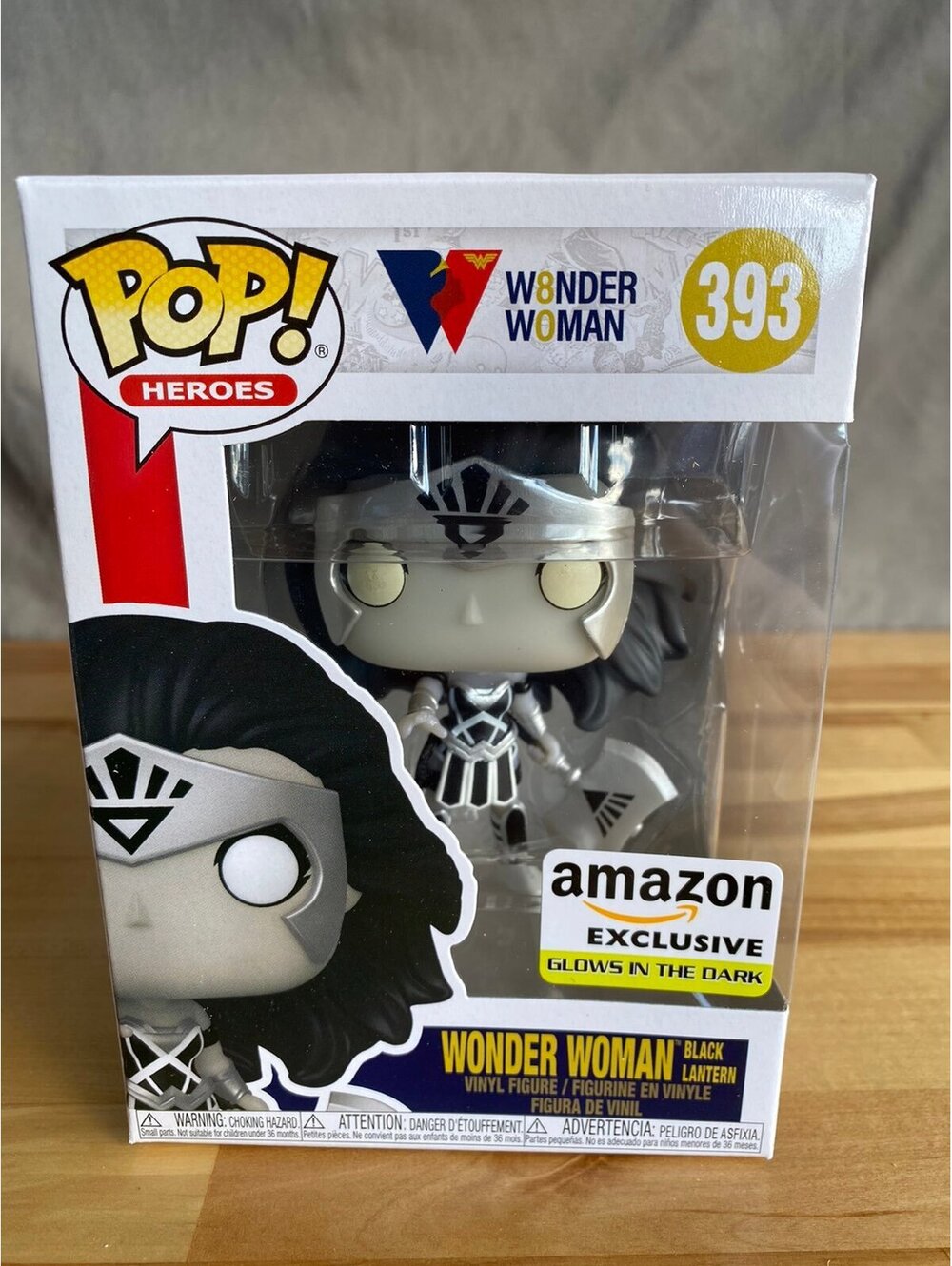 Funko POP! Wonder woman Black Lantern Amazon exclusive DC universe Glow GITD 393
